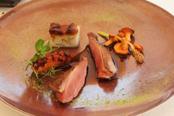 Restaurant Passions et Gourmandises, Saint-Benoit, Poitiers (40) - pigeon cuit au foin