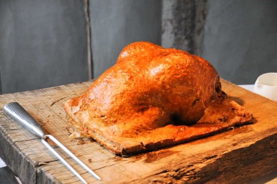 Poulet en croute de sel