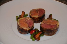 Ballotine foie gras pigeon