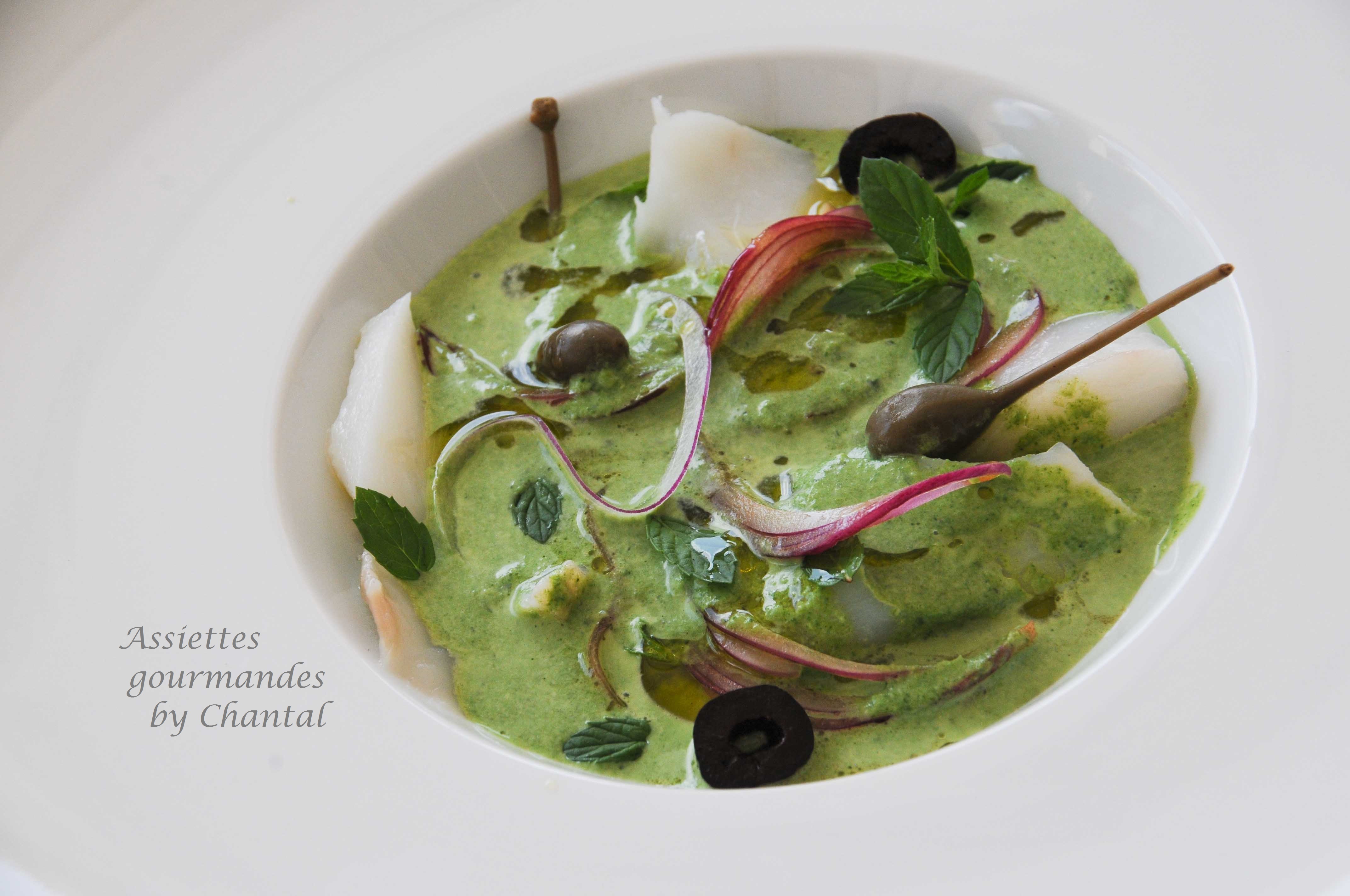 Cabillaud Basse Temperature Tapenade Bouillon D Herbes Oignon