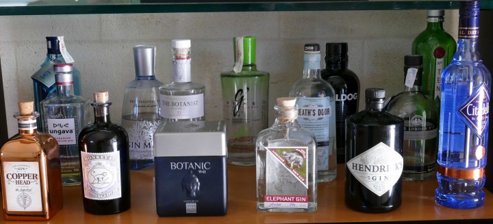 Bouteilles de Gin