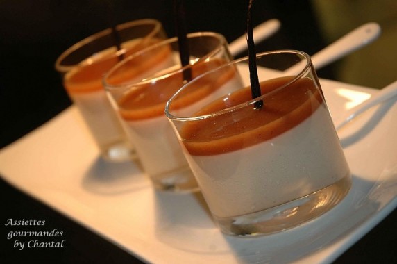 Panna Cotta (panacotta) crème de marron, liqueur de châtaigne