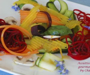 Tagliatelles de légumes en salade