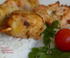 Brochettes de poulet tandoori