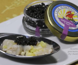 Tartare de noix de Saint-Jacques et caviar Pétrossian