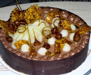 Gâteau Poire Chocolat et Caramel salé