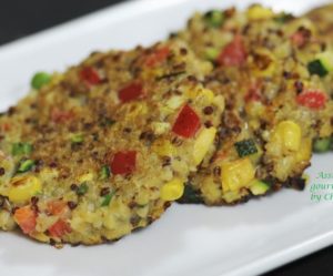 Galette de quinoa aux petits légumes