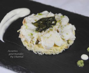 Céleri rémoulade aux algues, queue de langouste