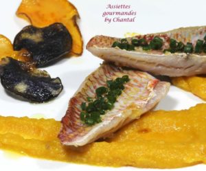 Rougets barbets, aïoli de patate douce, gingembre et citronnelle d'après William Ledeuil