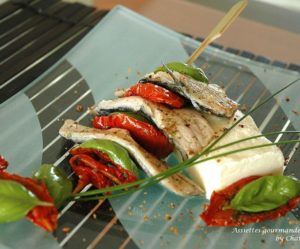 Filets de sardines et tomates confites sur mousse de céleri