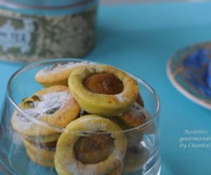 Biscuits moelleux pistache et banane caramélisée au sucre muscovado