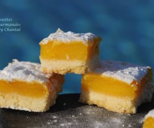 Carrés au citron sur biscuit sablé