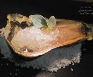 Huîtres, granité au vinaigre de gingembre, une recette de Nicolas Masse