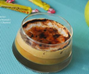 Crème brûlée Carambar et pomme verte