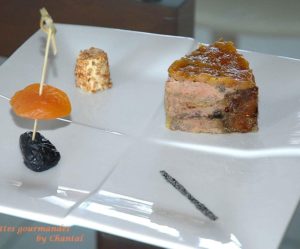 Foie gras aux fruits secs et son bonbon