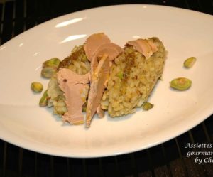 Risotto aux pistaches et foie gras