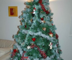 Mon sapin de Noël pour Anne et un Père Noël à 4 pattes!