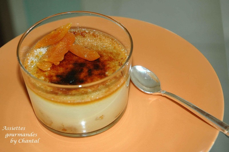 Crème brûlée roquefort abricots - Assiettes Gourmandes