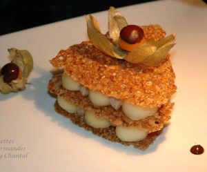 Croustillants de sésame, pommes à la badiane et mousse aux marrons...ou au chocolat!