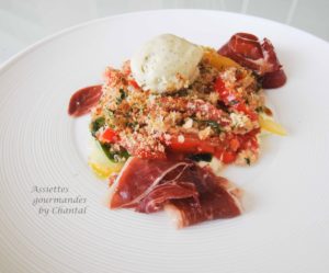 Crumble de tomates Mozzarella