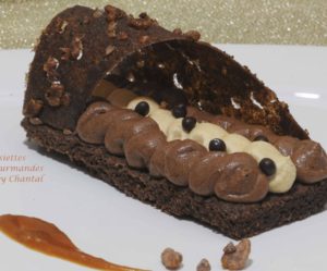 Duo de mousses chocolat et caramel au beurre salé pour Le "Lion" de Jacques Décoret