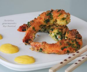 Gambas panées au Panko (chapelure japonaise)