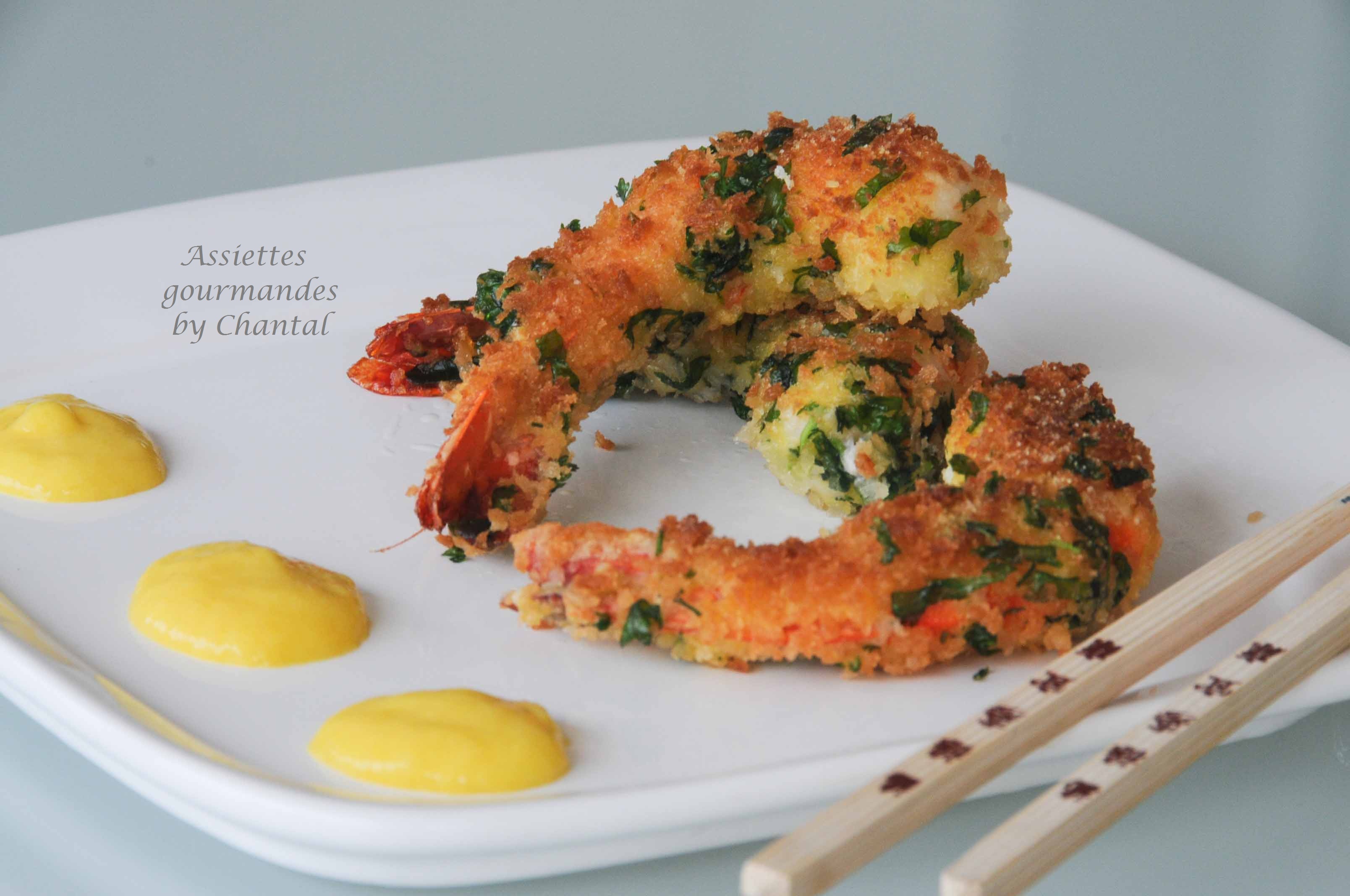 Gambas panées au Panko (chapelure japonaise) - Assiettes Gourmandes