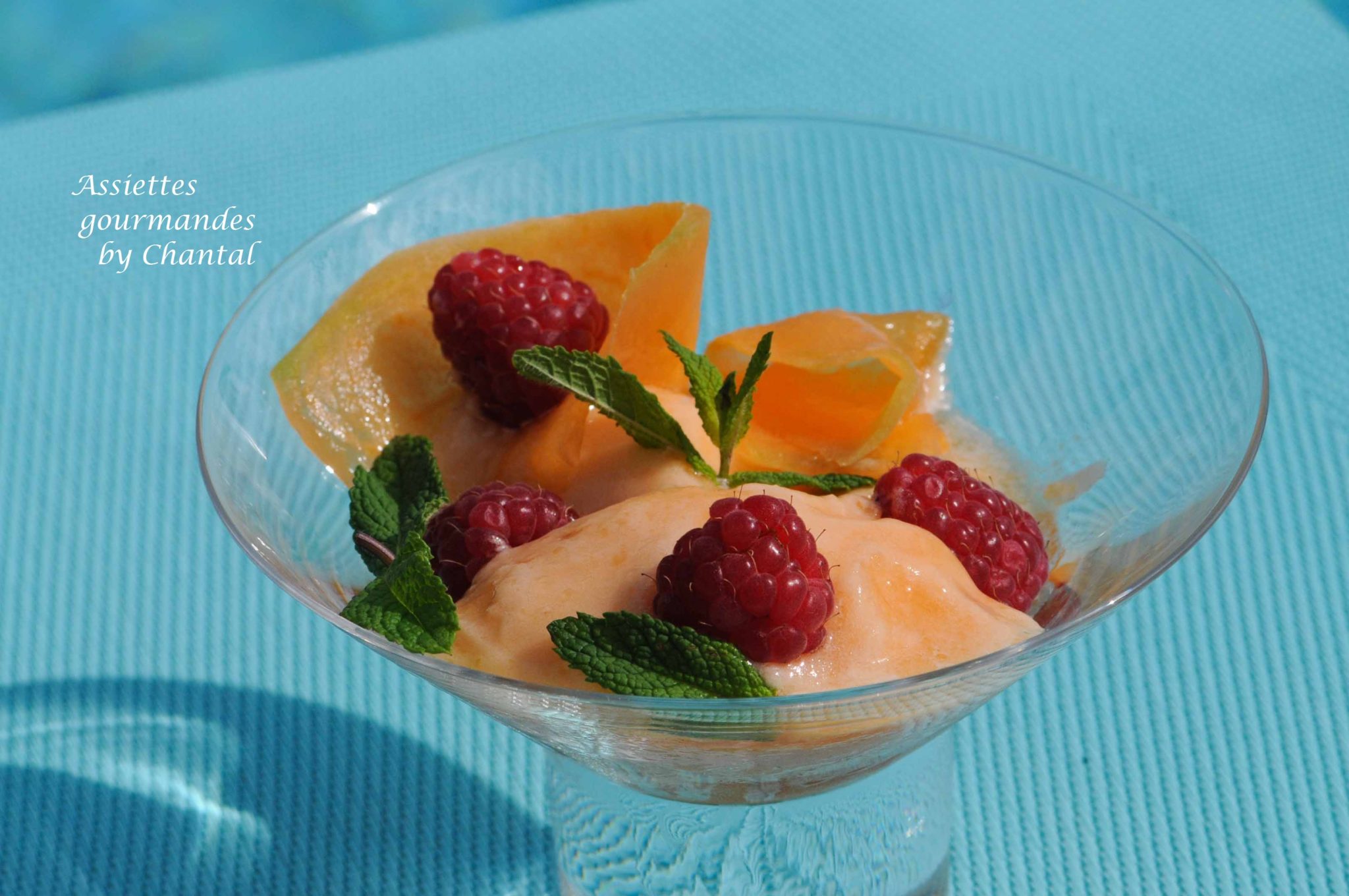 Sorbet melon au Thermomix et caramel citron vert gingembre