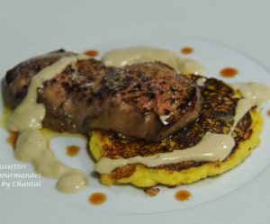 Blinis de maïs au foie gras (recette de Marc Meneau)
