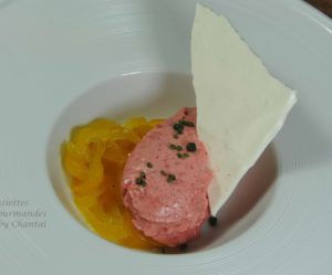 Sorbet aux fraises au Thermomix et poivrons confits