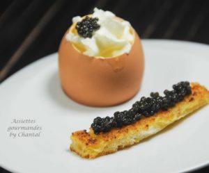 Brouillade d'oeufs et caviar