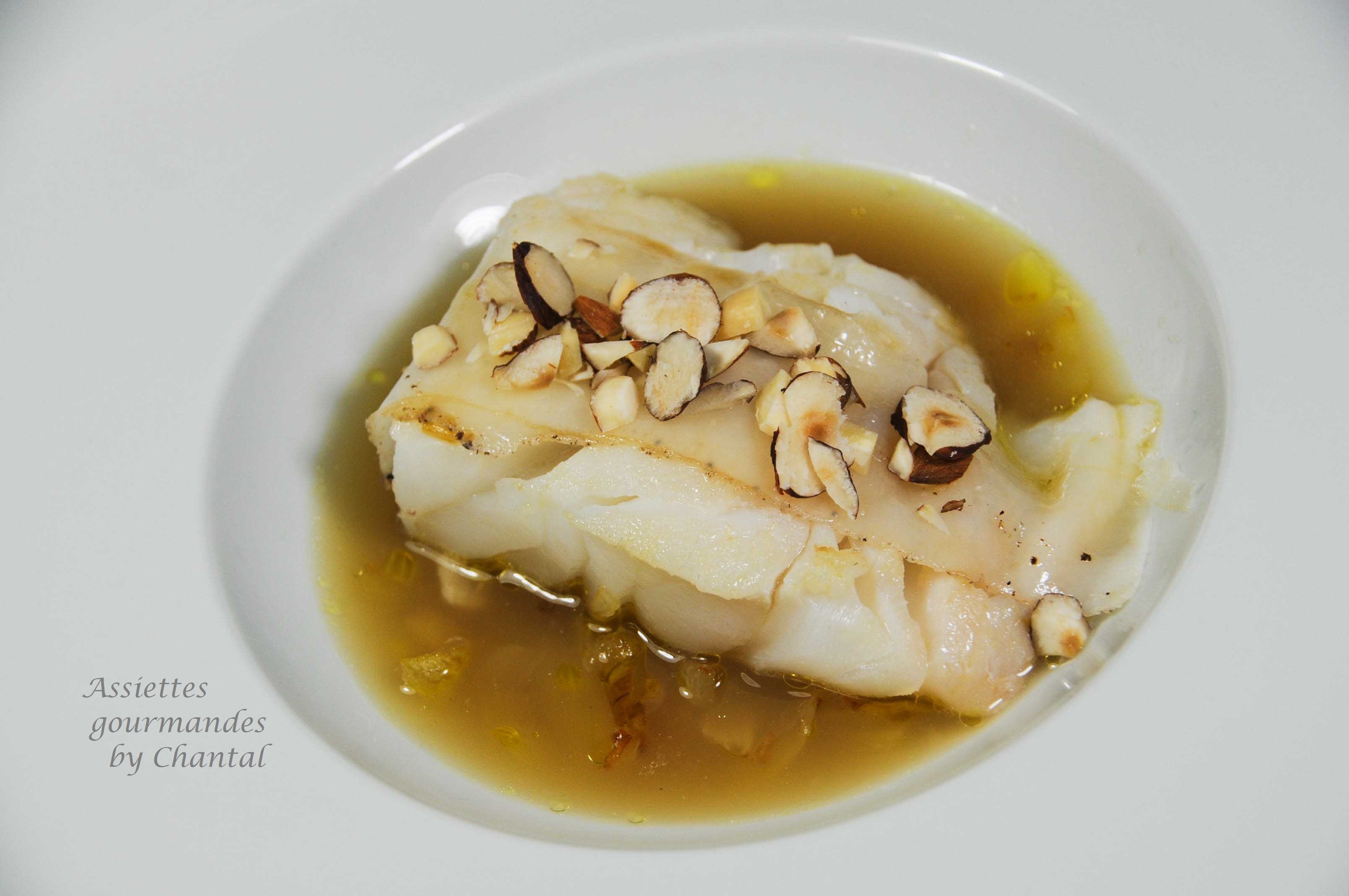 Cabillaud et bouillon de champignons