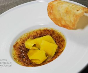 Crème brûlée noix de coco, citronnelle et gingembre