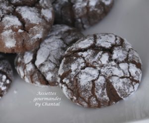 Biscuits Brownies à la crème de marron - Crinkles