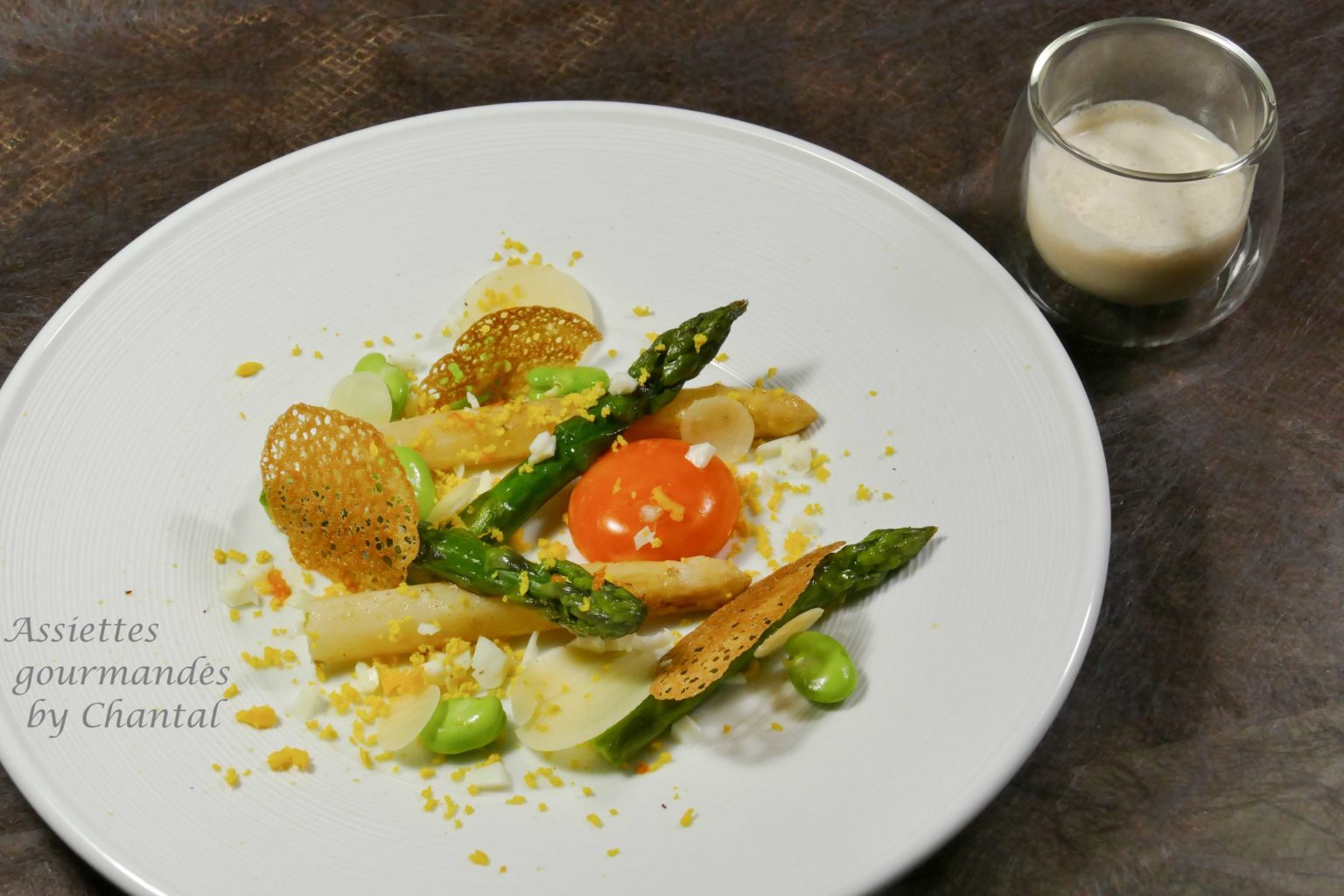 Asperges en vinaigrette et oeuf cuit au Xérès Recette de Laurent Azoulay
