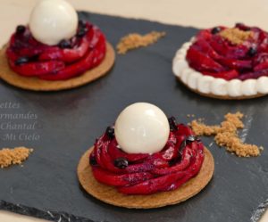 Tarte pommes cassis revue par Mi Cielo Pâtisserie