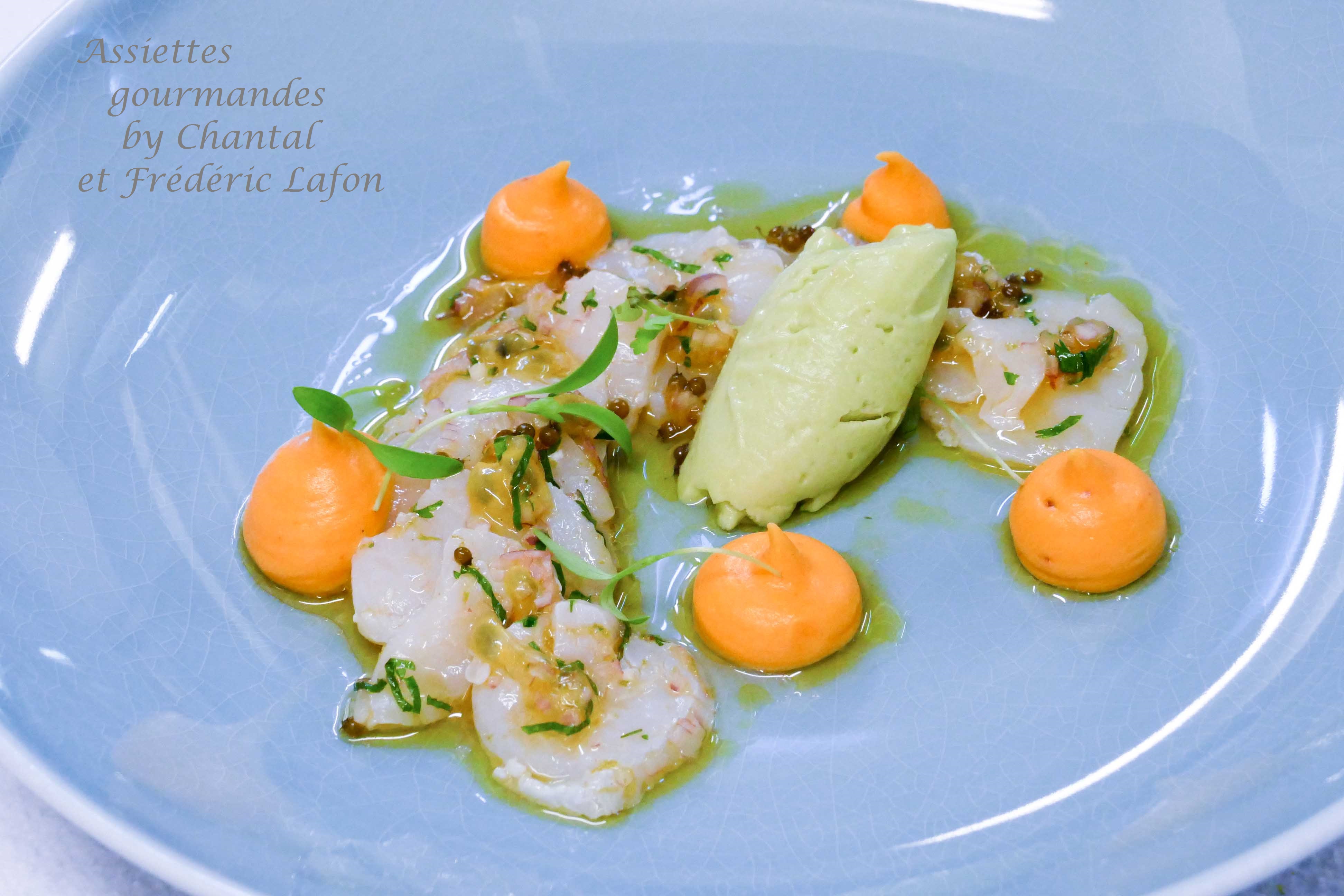 Ceviche de Saint-Jacques et purée de patates douces - Recette de Frédéric Lafon