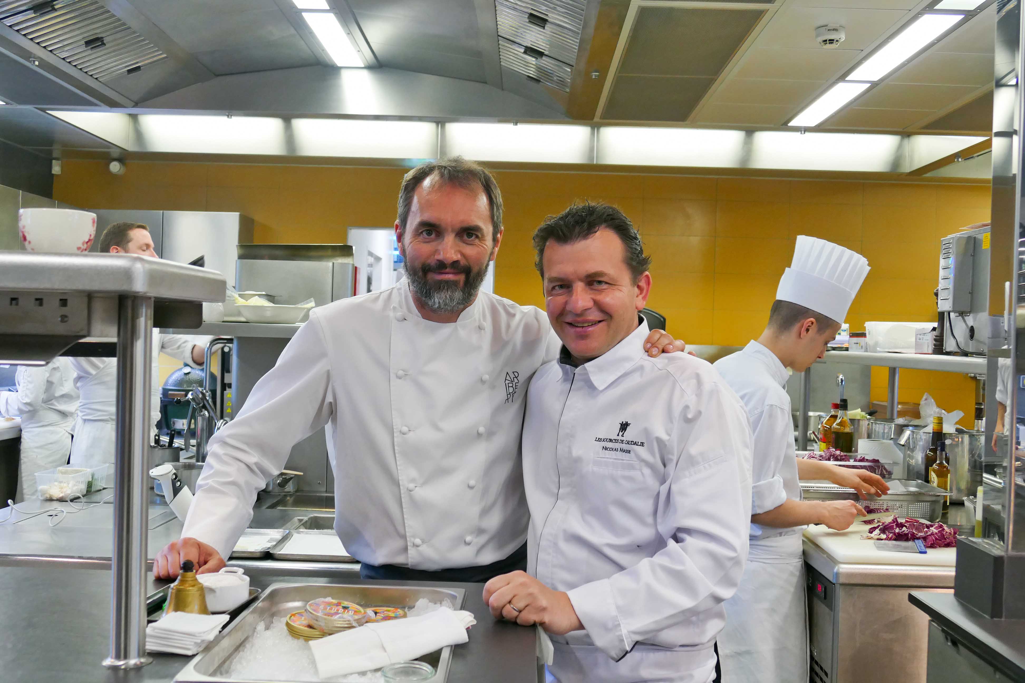 Dîner à 4 mains aux Sources de Caudalie, par Christophe Aribert et Nicolas Masse