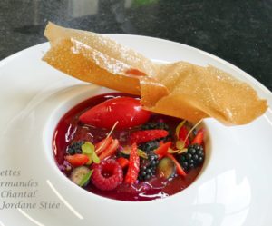 Mousse fromage blanc et jardin de fruits rouges, par Jordane Stiée