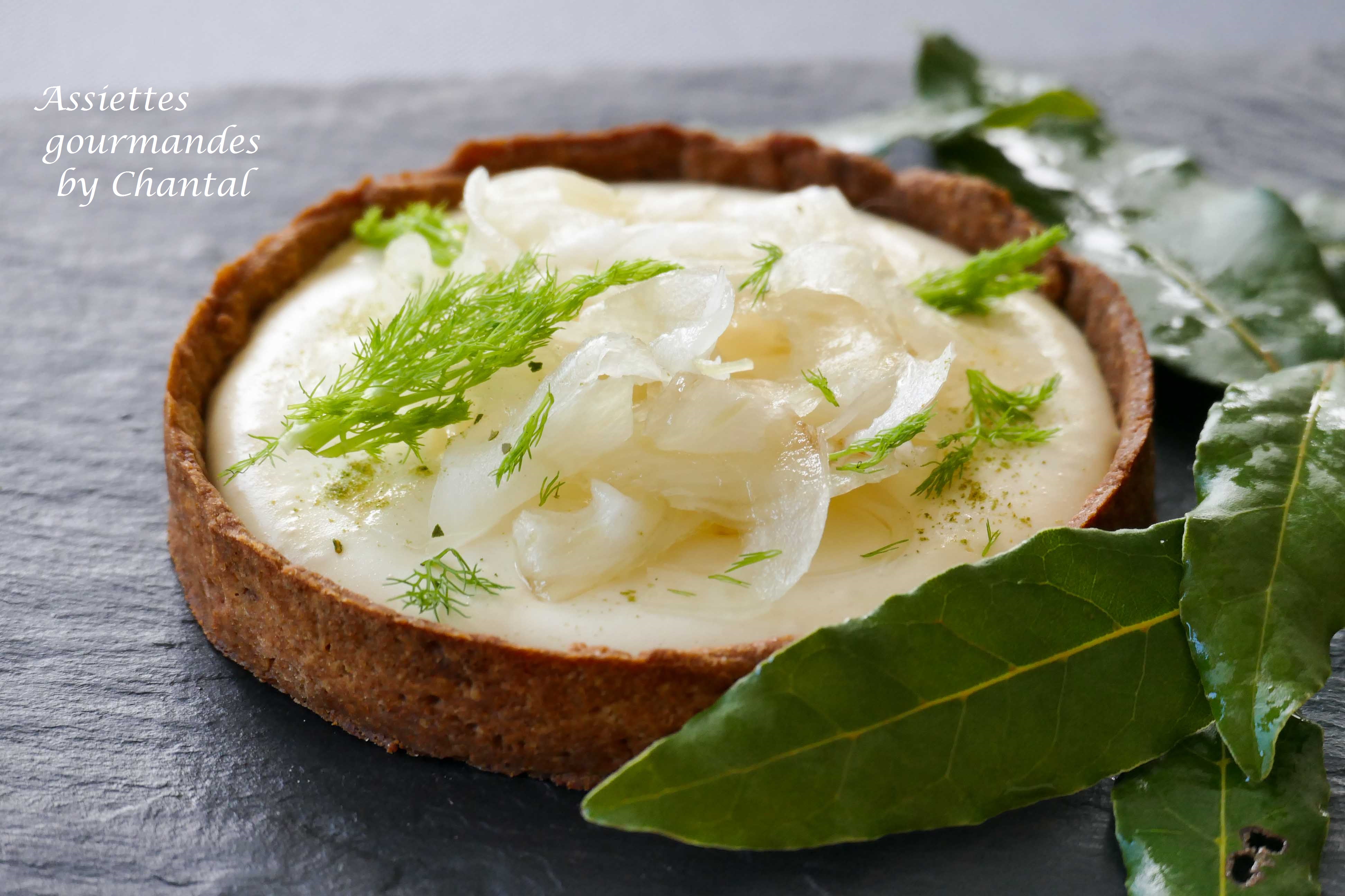 Tarte miel, fromage blanc et fenouil