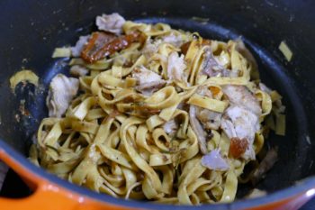 Recette tagliatelles lapin, sauce anchois