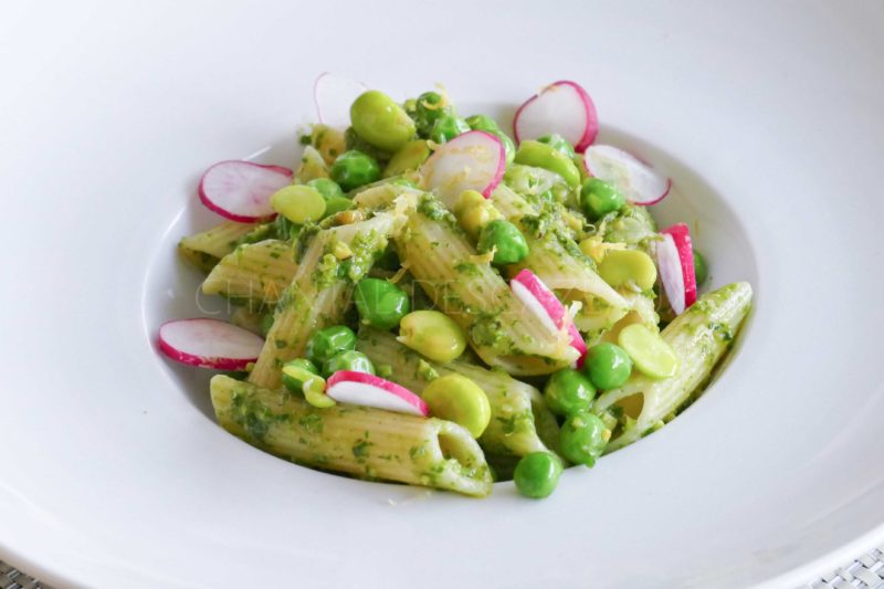 Pâtes au pesto de fanes de radis