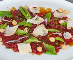 carpaccio de boeuf sauce Ponzu