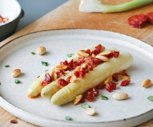 asperges chorizo - Sonia Ezgulian