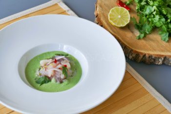 Ceviche de daurade et Leche de Tigre - Recette de Juan Arbelaez