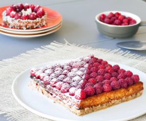 Tarte aux framboises et moelleux coco, inspiré par Christophe Michalak