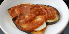 Aubergines et scamorza