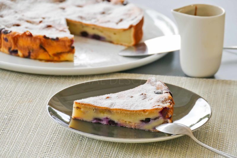 Clafoutis bananes myrtilles