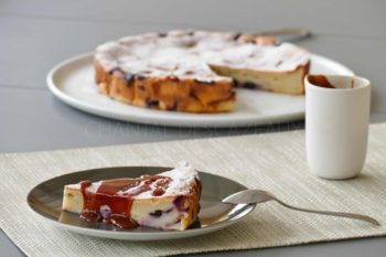 Clafoutis bananes myrtilles