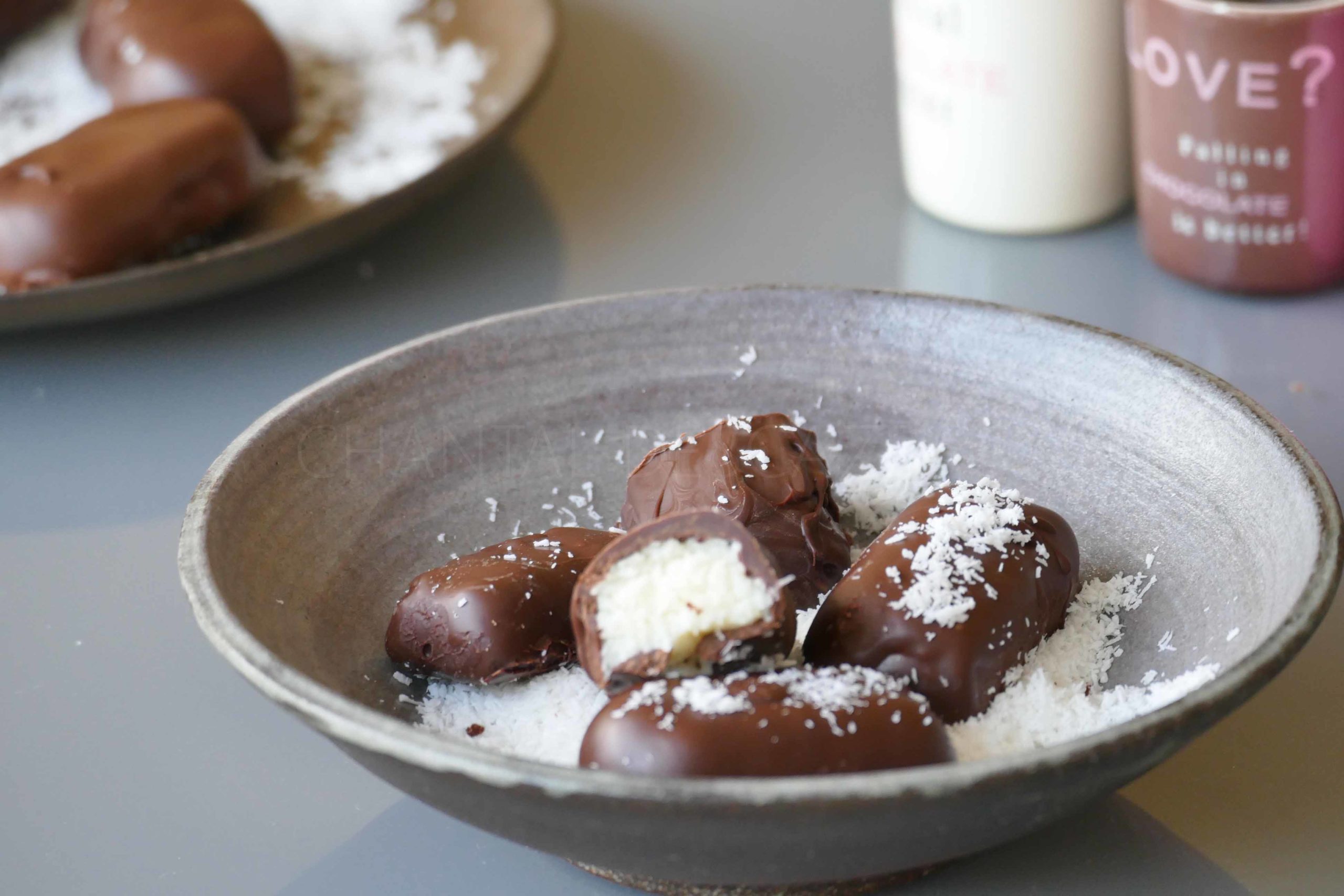 Barres de chocolat et noix de coco « Bounty »